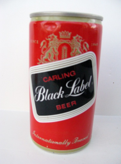 Black Label - red - Carling National - enamel
